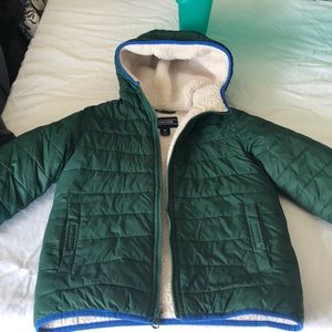 Lands end puffer jacket with lining